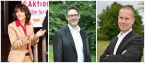 Der neue Vorstand von Aktion Hilfe für Kinder: Meike Rasch, Oliver Domsky, Dr. Carsten Roelecke (v.l.)