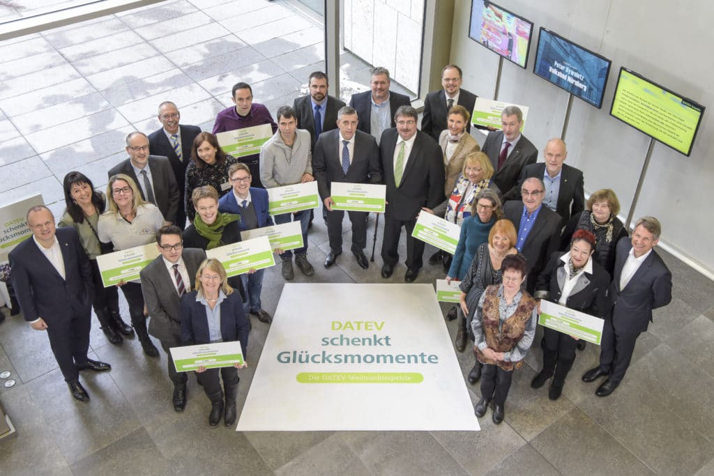 Die glücklichen Empfänger der DATEV-Weihnachtsspende 2016